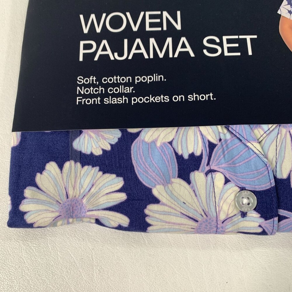 Gap Women's L PJ Set 2-Piece Floral Woven Top and Shorts Pajama Set Size L - Picture 5 of 8